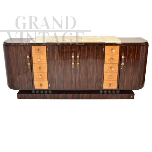 CREDENZA ART DECO, DESIGN NOVECENTO, JEAN FAURE (1896-1983). 