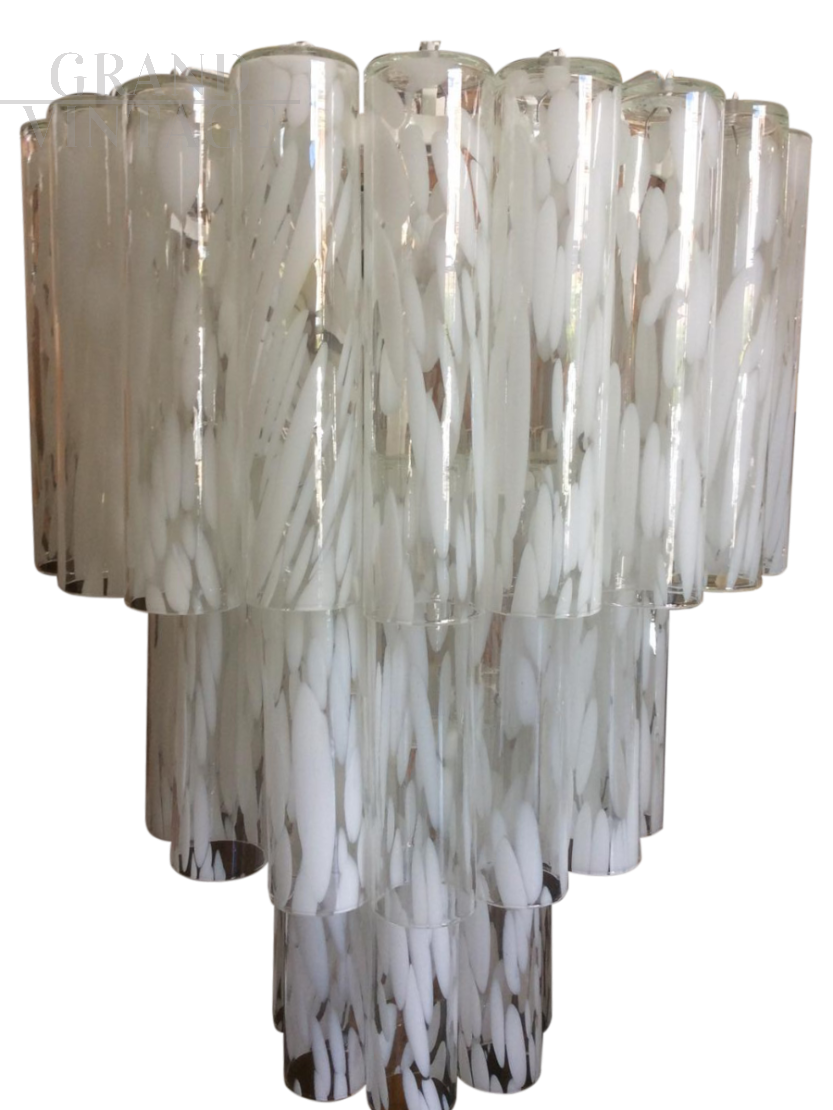 Lampadario a bicchierini anni 70-Murano