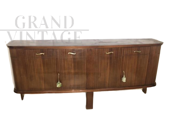 Credenza vintage in mogano a 3 gambe