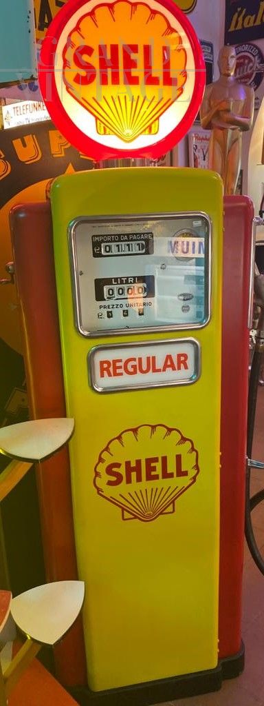 SHELL pompa benzina modello Wayne 100, anni '50-'60