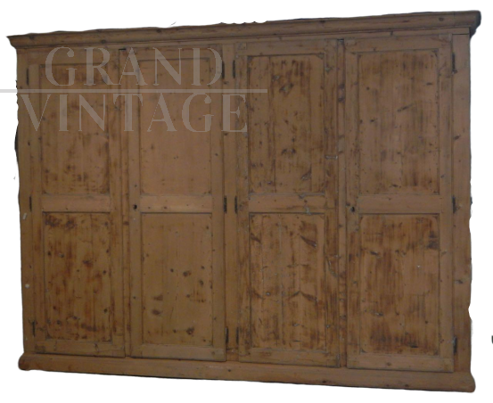Armadio in legno di abete 4 in patina del 1890
