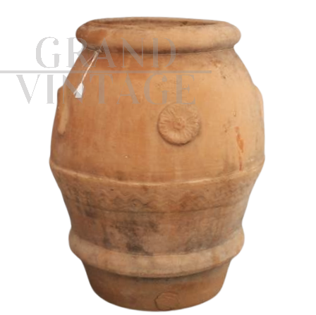 Vaso orcio antico in terracotta di Montepulciano, Siena fine '800                            