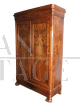 Antique Louis Philippe wardrobe in solid walnut, 19th century