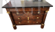 Antique Empire chest of drawers in briar with black marble top           