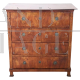 Antique 19th century chest of drawers in walnut feather with small inlays