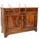 Antique Louis Philippe sideboard with two doors in walnut, 19th century  