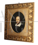 Antique painting with portrait of Shakespeare