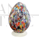 Egg-shaped table lamp in Murano glass with Murrine