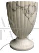 Alabaster vase table lamp from Volterra, Italy 1960