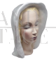 Melancholy - Le Bertetti ceramic sculpture with a woman's face