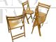 4 folding chairs in beech wood