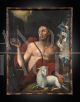 Antique oil painting on canvas depicting Saint John the Baptist