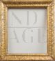 Antique Neapolitan Empire frame in gilded and carved wood