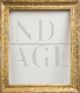 Antique Neapolitan Empire frame carved in gold leaf  