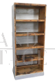 Small industrial style open bookcase shelving unit, 1950s       