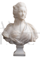 Antique bust sculpture of Marie Antoinette in statuary white marble