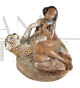 Goldscheider ceramic sculpture with girl and leopard