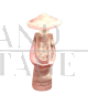 Oriental statuette in pink Murano glass, Seguso company from the 1960s