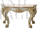 Antique style console table in lacquered and gilded wood, first half of the 20th century