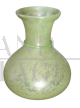 Vintage green Murano glass vase with luster reflections  