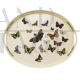 Oval metal tray by Piero Fornasetti with butterflies, Italy 1970s