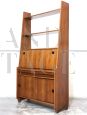 Libreria highboard vintage in stile scandinavo in teak                            