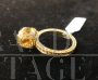 Anello in oro rosa con zaffiri arancioni                            