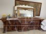 Set di credenza a vetrina con alzata e buffet con statue intagliate