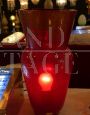 Lampada a vaso rosso Seguso in Vetro di Murano