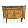 Credenza a mezzaluna intarsiata in stile antico Luigi XVI