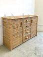 Credenza in midollino e giunco anni '70                            