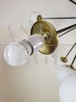 Grande lampadario vintage space age a sfere stile sputnik, anni '70