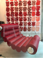 Coppia di sedie lounge rosse Hyaline di Fabio Lenci, 1972