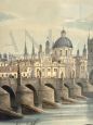 Antica oleografia di fine '800 con Ponte Carlo di Praga