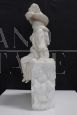 Pregiata scultura di nobildonna in marmo bianco di fine '800