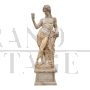 Gruppo di 4 statue raffiguranti Le Quattro Stagioni in marmo travertino