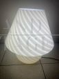 Lampada a fungo in vetro di Murano con lavorazione a vortice