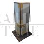 Colonne decorative in ottone e vetro