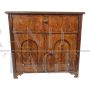 Credenza in stile antico in noce a due ante con vano a ribalta                            