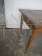 Tavolo rustico in legno di noce con cassetto, 1950