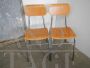 Coppia sedie da scuola vintage anni '70