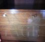 Credenza highboard vintage in stile scandinavo con vano bar, anni '50