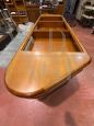 Bancone da negozio vintage in legno con piano espositore