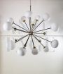 Grande lampadario vintage space age a sfere stile sputnik, anni '70                            