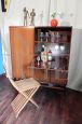 Credenza highboard vintage in stile scandinavo con vano bar, anni '50