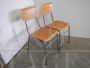 Coppia sedie da scuola vintage anni '70