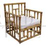 Coppia di poltrone in bamboo e rattan