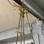 Grande lampadario liberty di fine '800 con cigni dorati