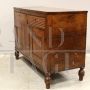 Antica credenza Carlo X in noce con cassetti scanalati, Italia '800