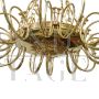 Sontuoso lampadario in bronzo dorato con 19 luci